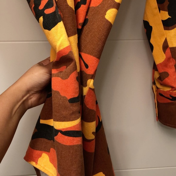 ORANGE CAMO SHIRT DRESS 🍊 - Picture 3 of 3